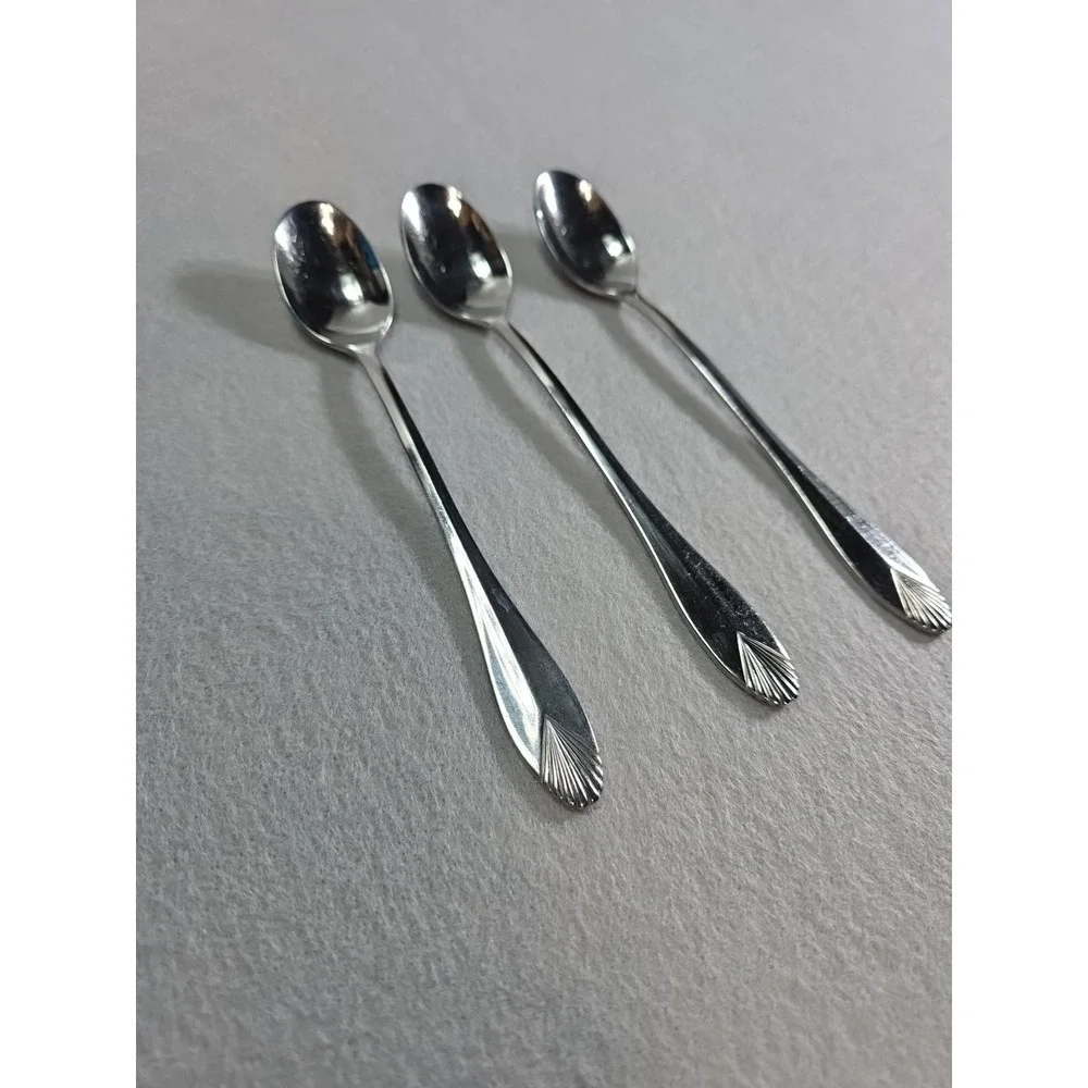 3 Heritage Mint Stainless Iced Tea Spoons